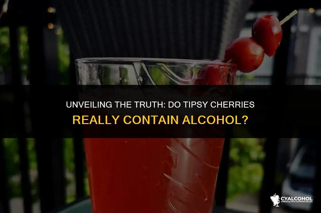 do tipsy cherries have alcohol
