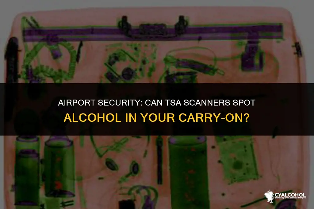 do tsa scanners detect alcohol
