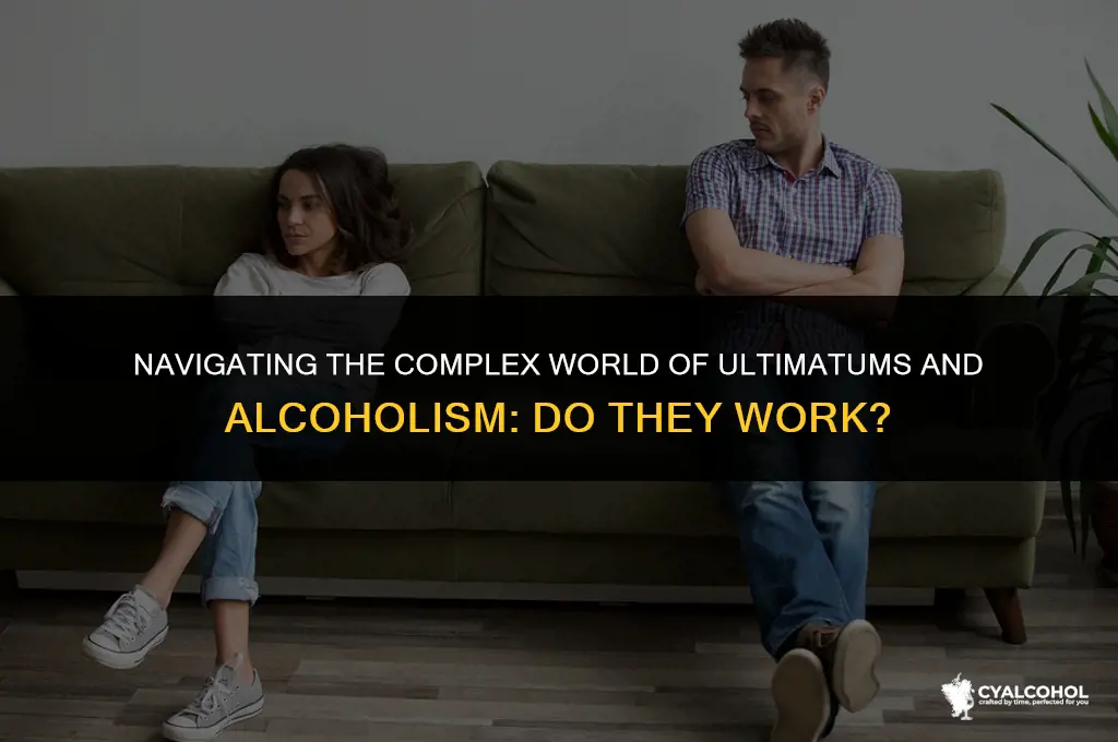 do ultimatums work with alcoholics