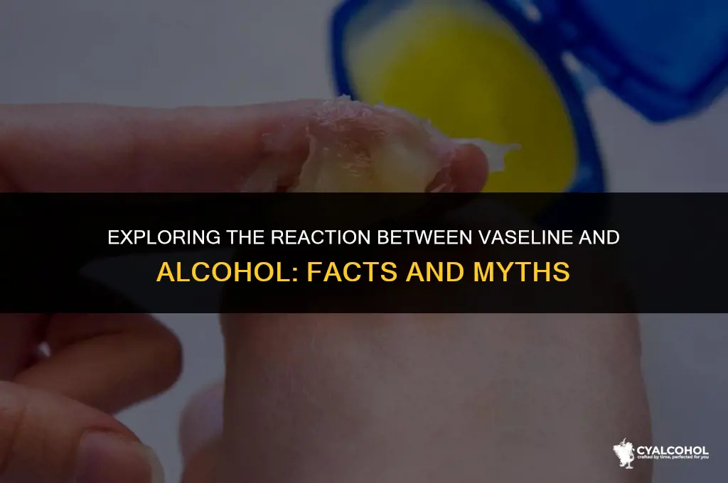 do vaseline and alcohol react