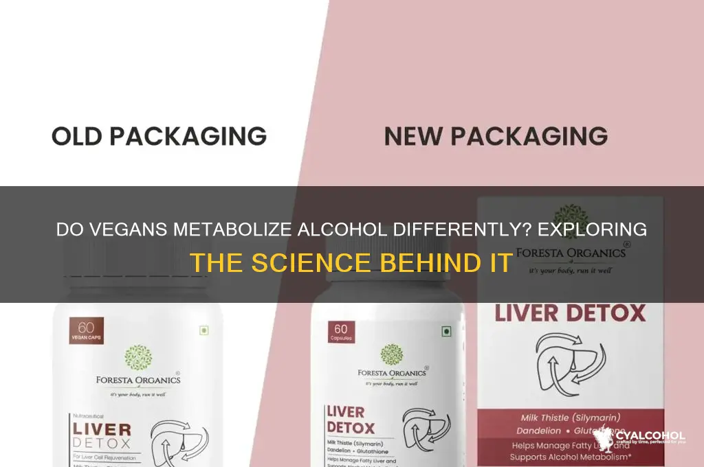 do vegans metabolize alcohol
