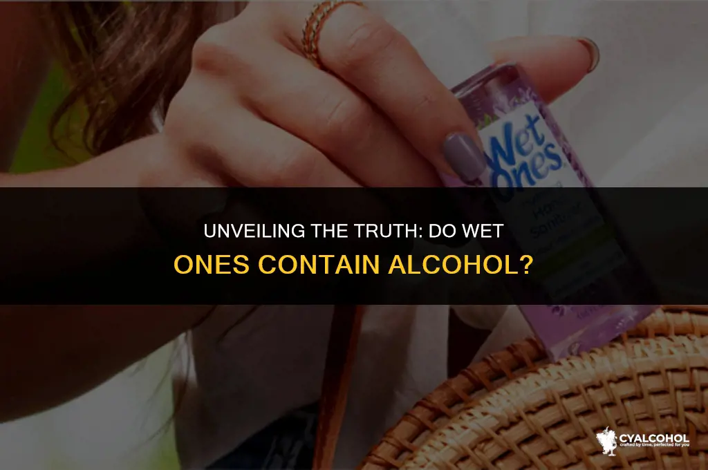 do wet ones have alcohol