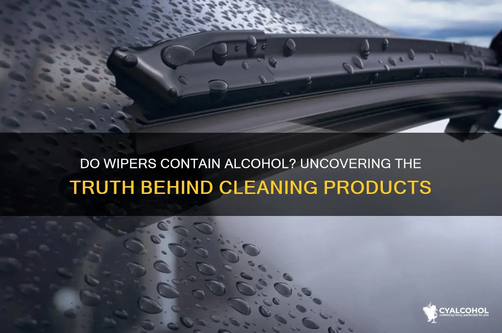 do wipers have alcohol