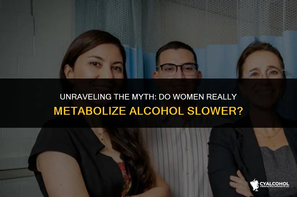 do women metabolize alcohol slower