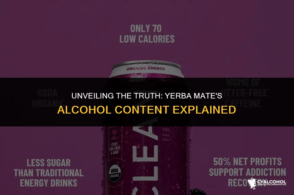 do yerba mates have alcohol