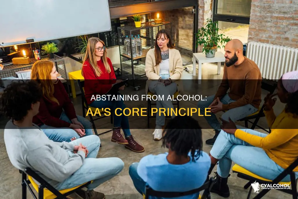 do you have to abstain from alcohol in aa
