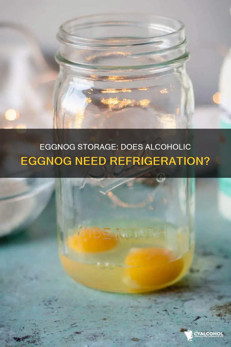 do you have to refrigerate alcoholic eggnog after opening