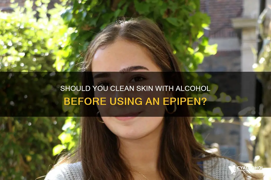 do you need to alcohol leg before epipen