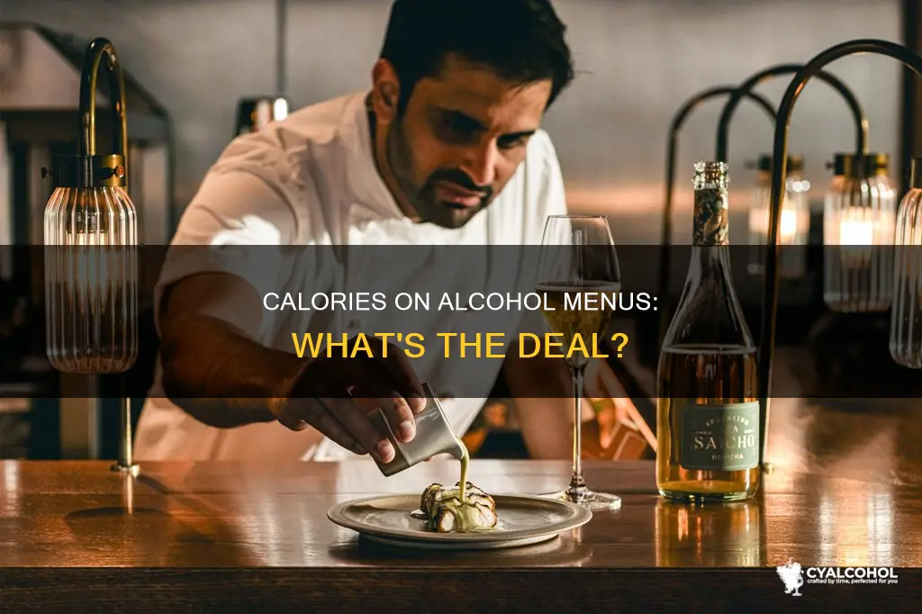 do you need to list calories on alcohol restaurants
