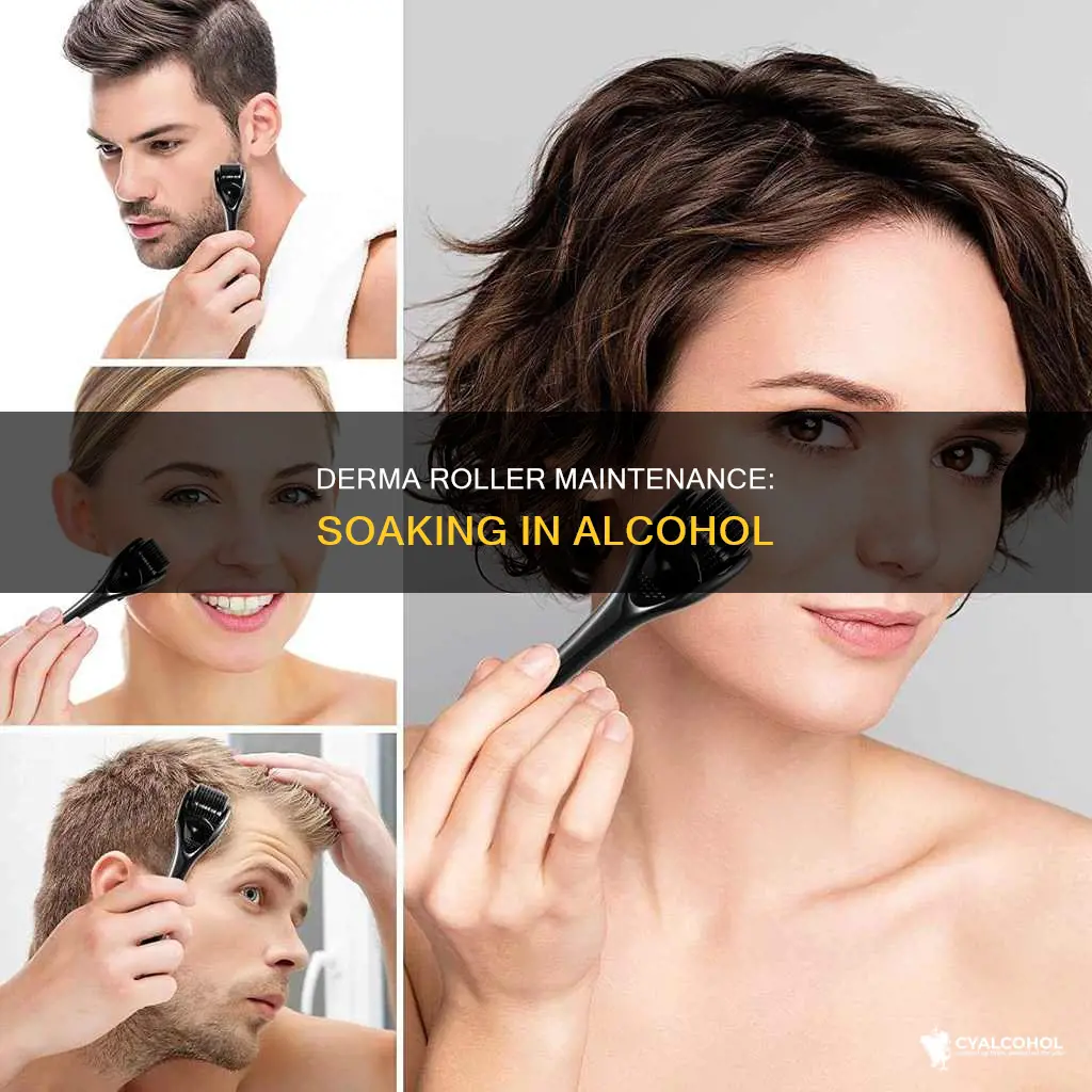do you need to soak a derma oller with alcohol