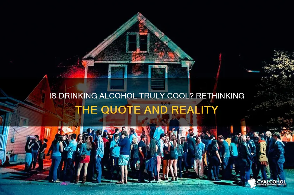 do you think doing alcohol is cool quote