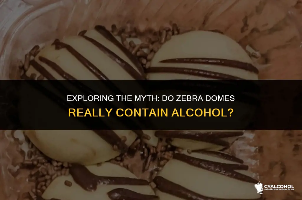 do zebra domes have alcohol