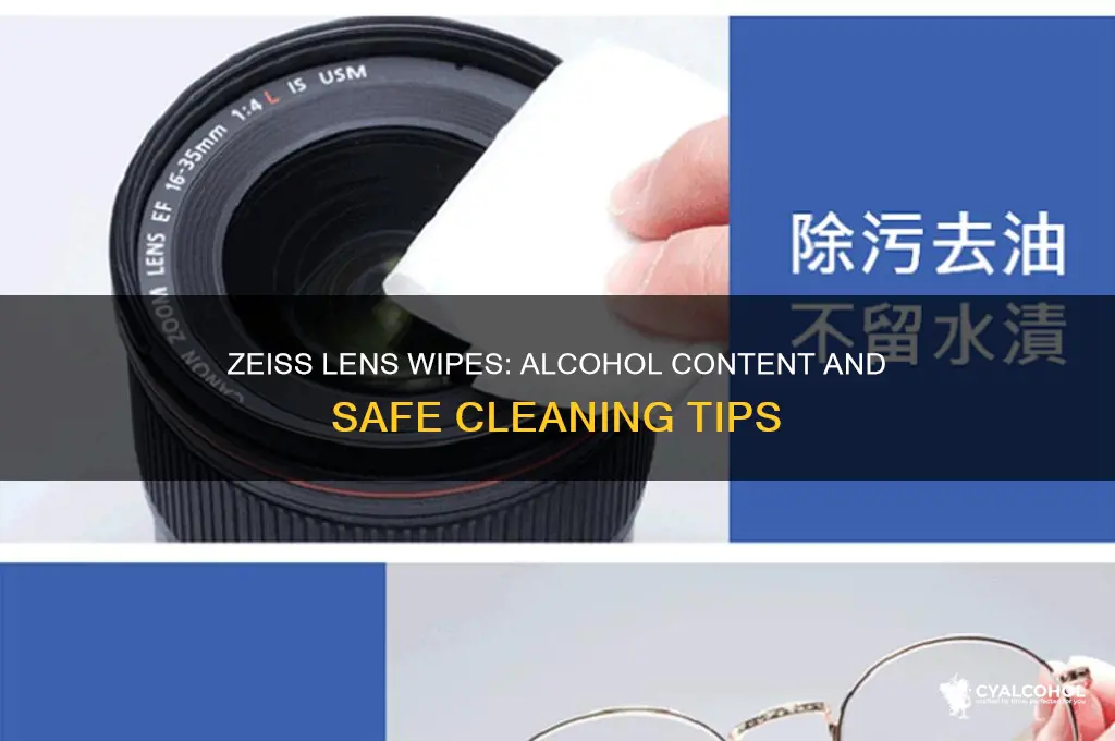 do zeiss lens wipes have alcohol