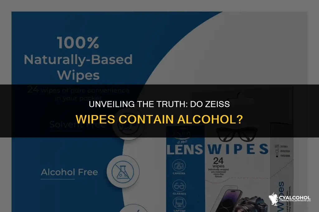 do zeiss wipes have alcohol