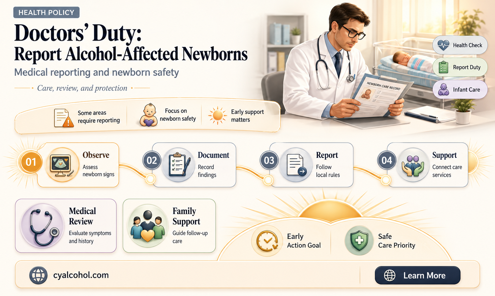 are doctors required to report babies born with alcohol