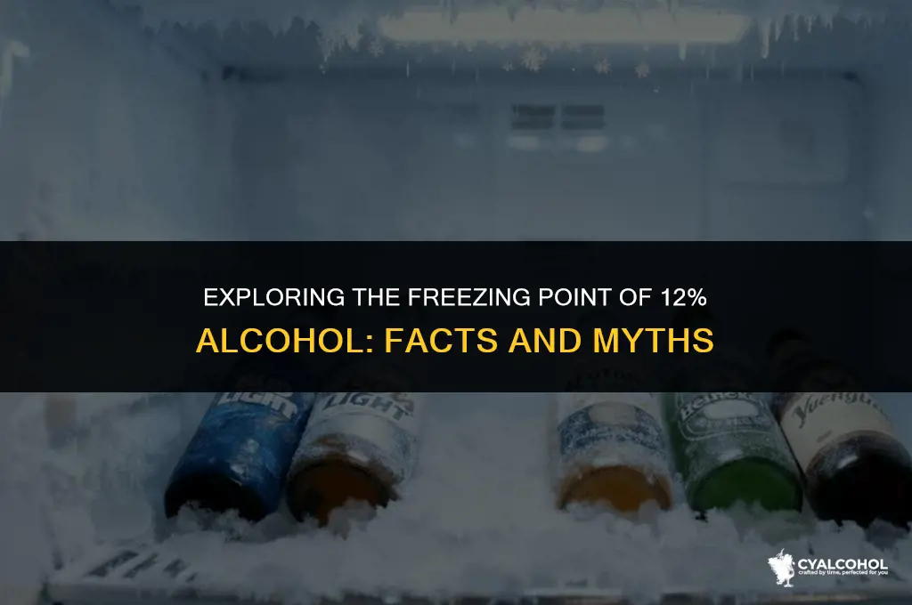 does 12 percent alcohol freeze