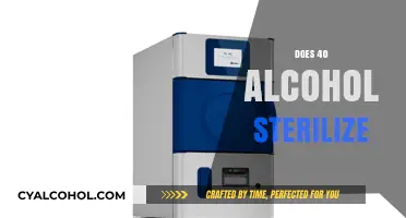 Can 40% Alcohol Effectively Sterilize Surfaces and Equipment?