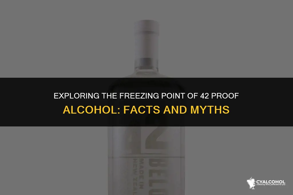 does 42 proof alcohol freeze