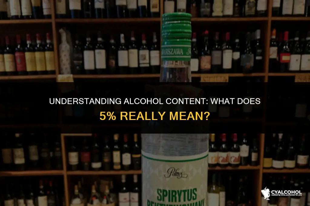 does 5 percent alcohol mean