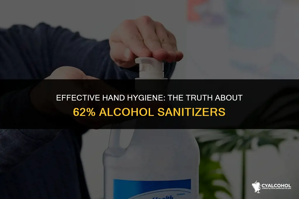 does 62 alcohol hand sanitizer