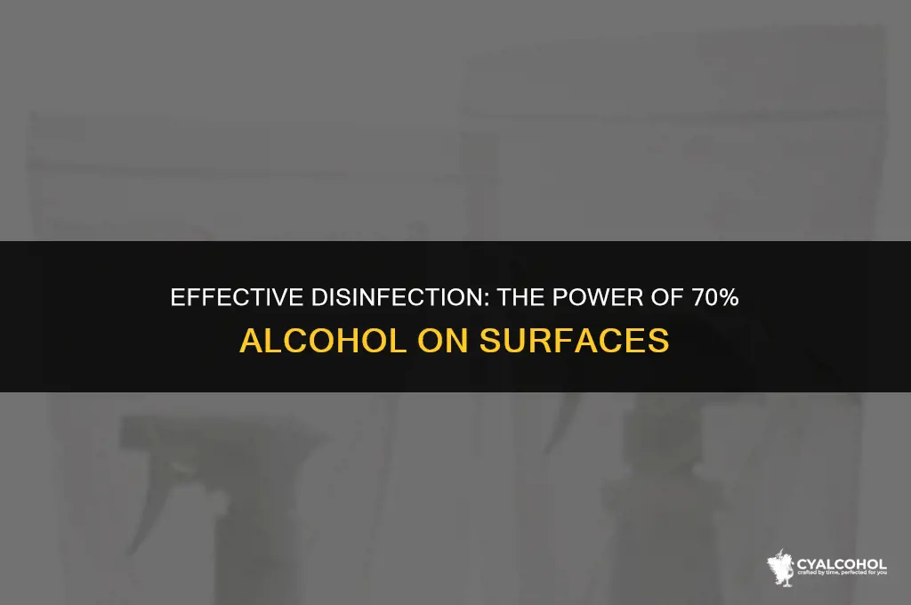 does 70 alcohol disinfect surfaces