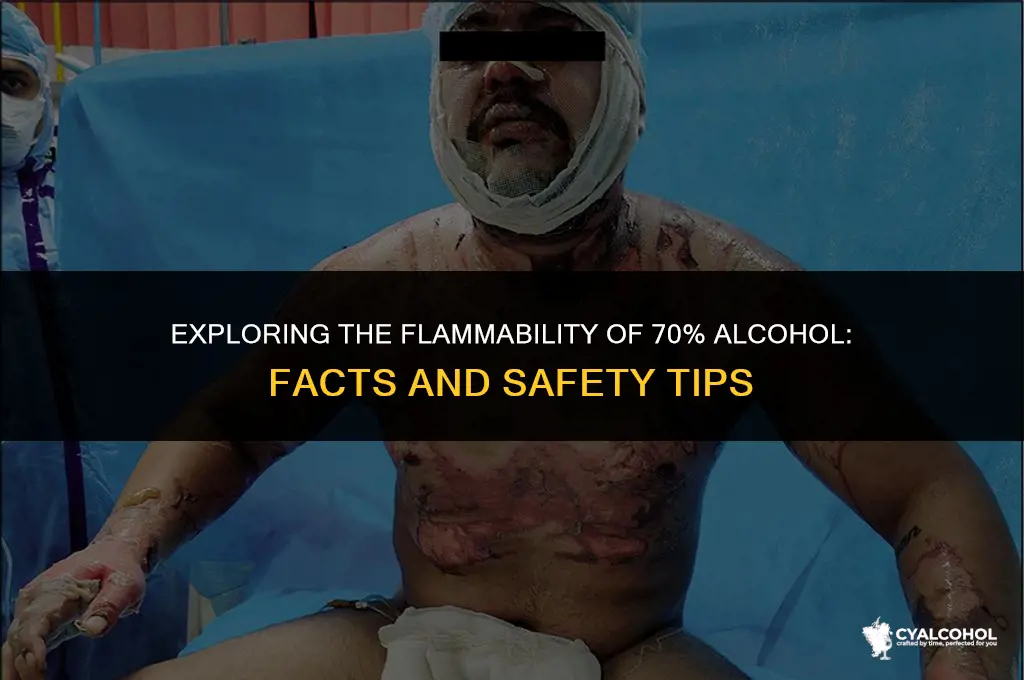 does 70 percent alcohol burn