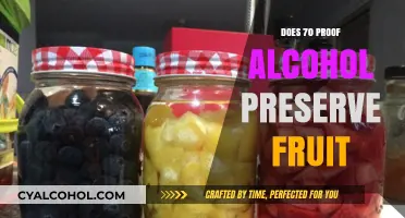 Preserving Fruit with Alcohol: Does 70 Proof Work Effectively?
