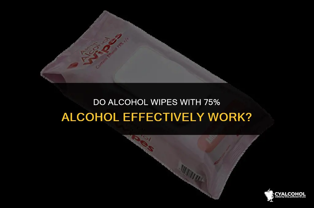 does 75 alcohol wipes work