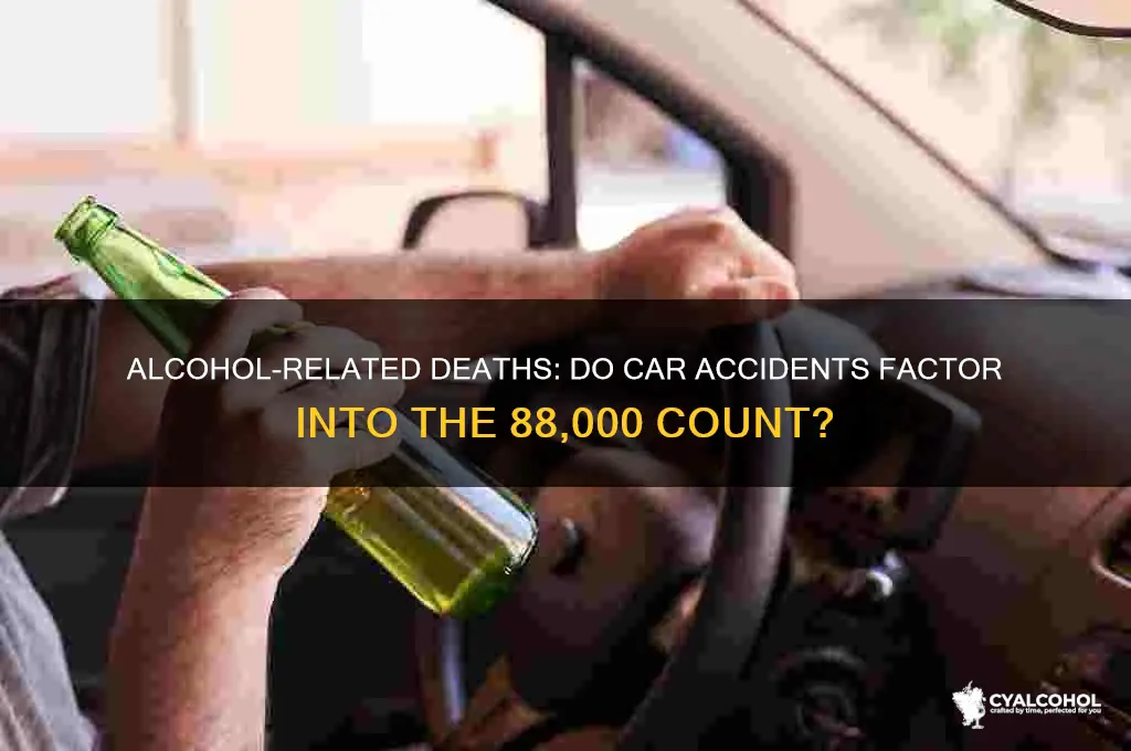 does 88000 alcohol related deaths include car accidents