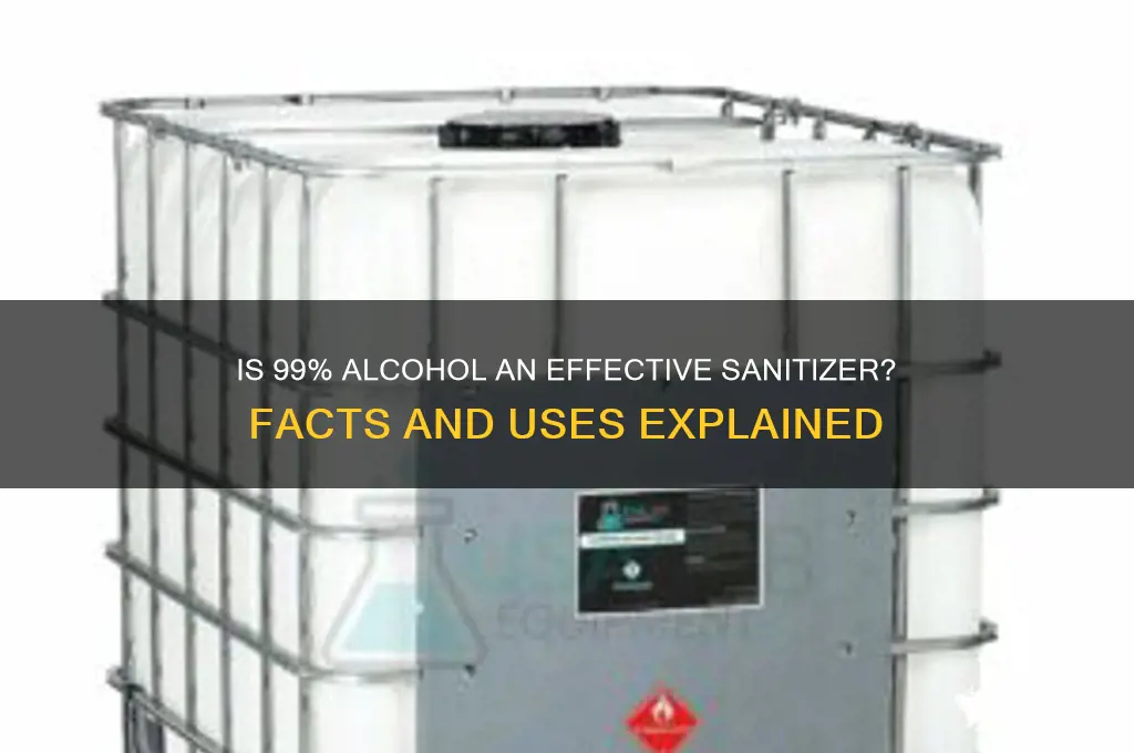 does 99 alcohol sanitize