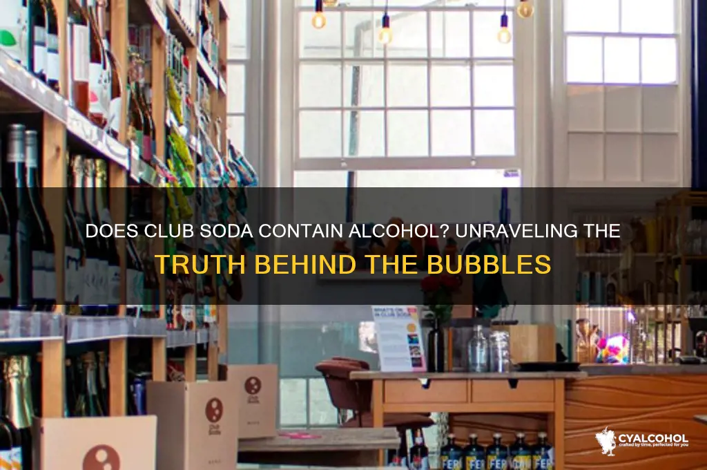 does a club soda have alcohol