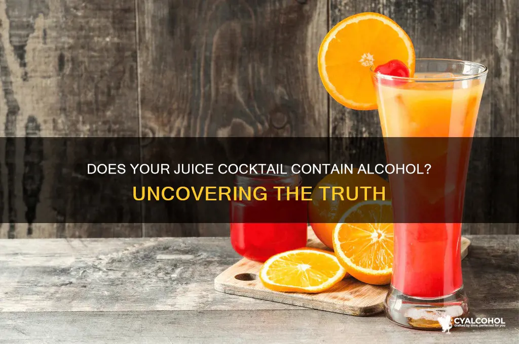 does a juice cocktail have alcohol