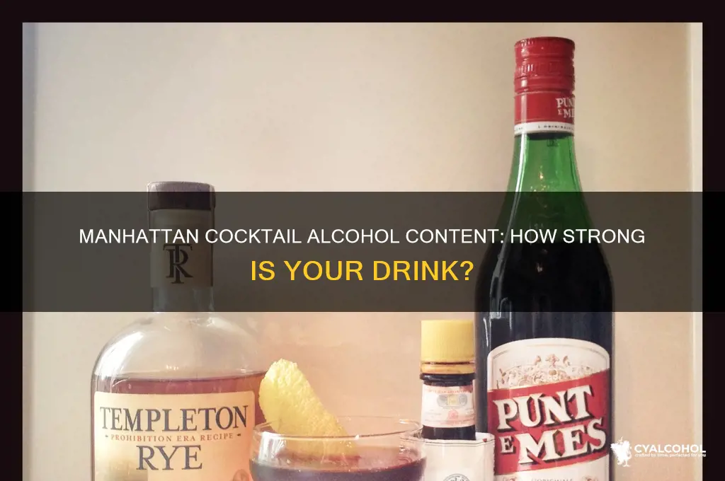 does a manhattan have a lot of alcohol