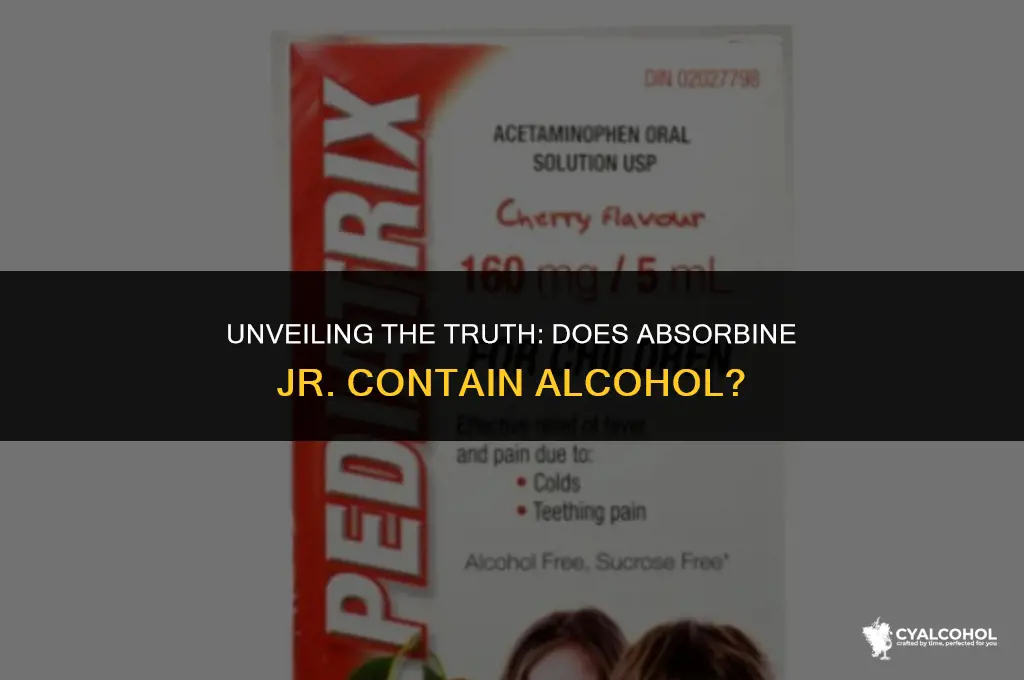 does absorbine jr have alcohol