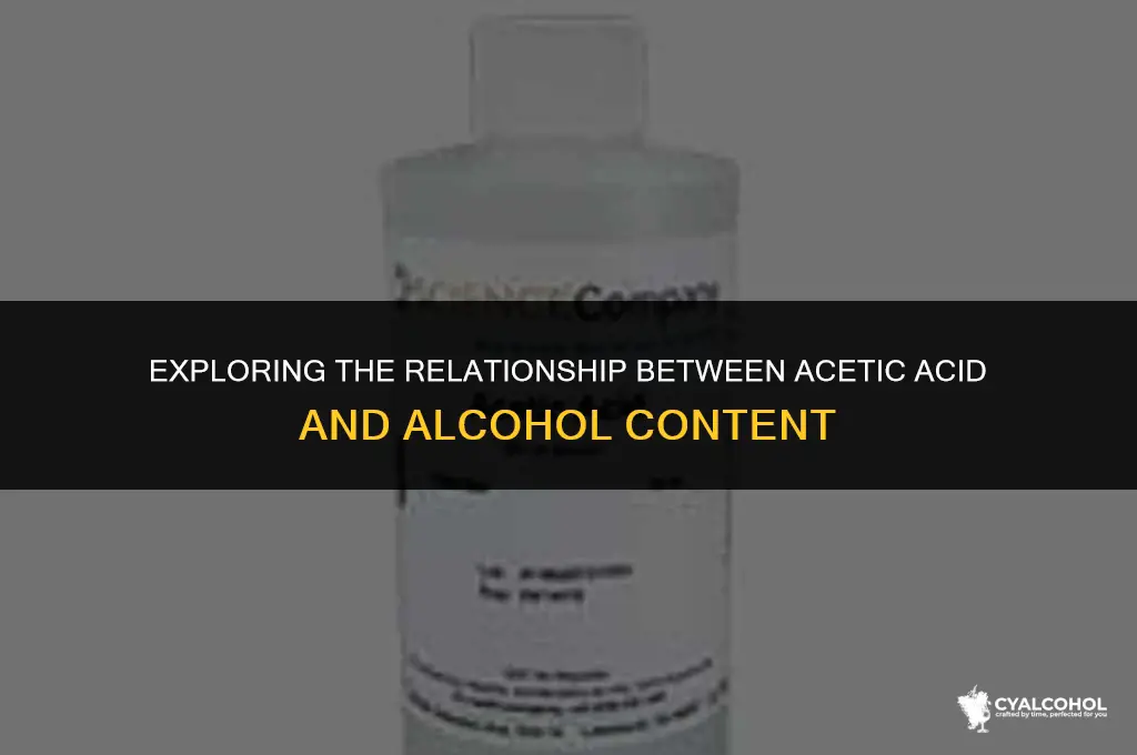 does acetic acid have alcohol