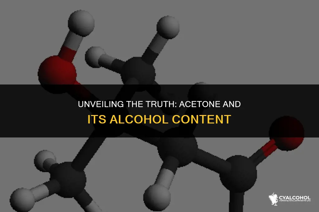 does acetone have an alcohol