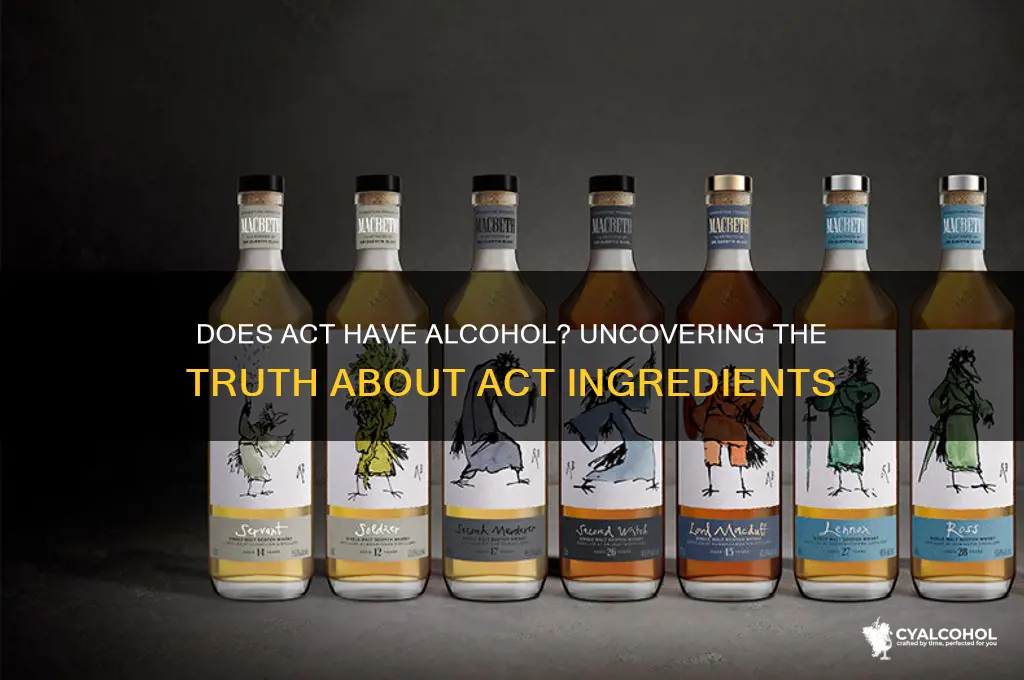 does act have alcohol