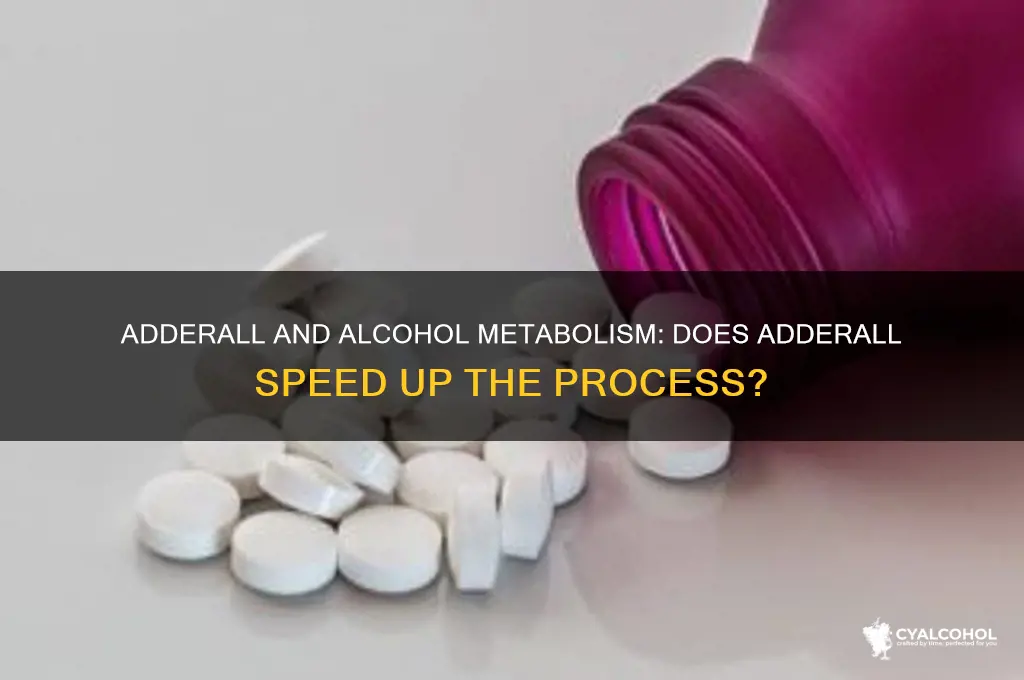 does adderall speed up alcohol metabolism
