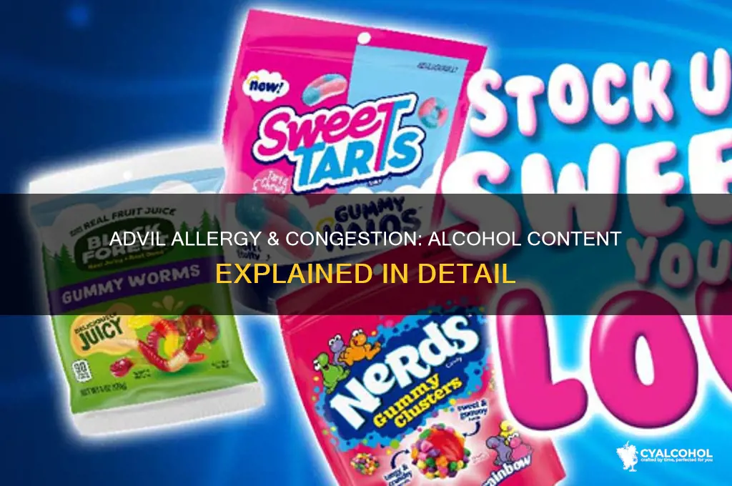 does advil allergy & congestion have alcohol in it