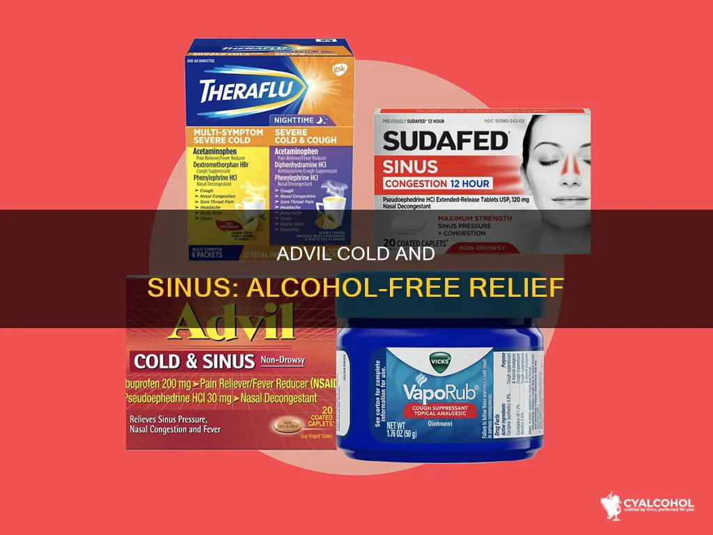 does advil cold and sinus have alcohol in it