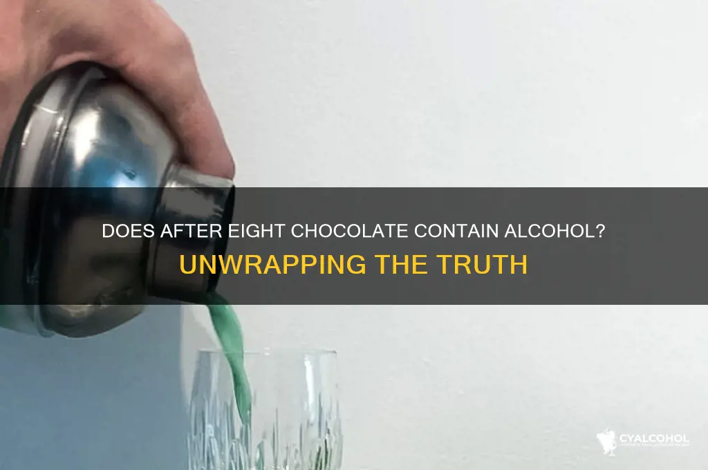 does after eight chocolate have alcohol