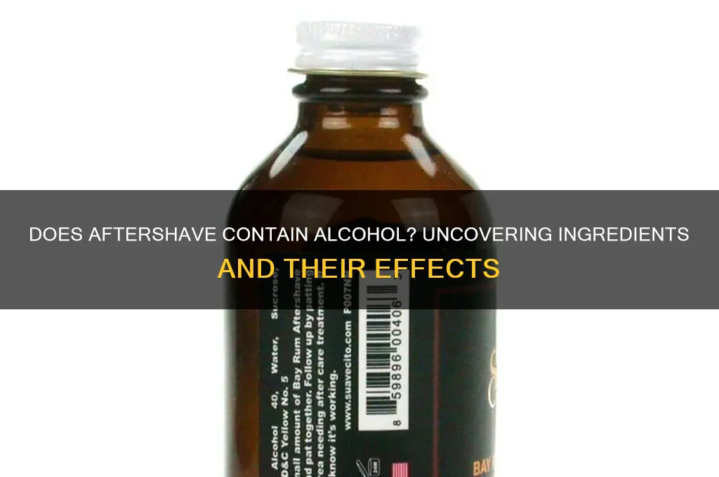 does aftershave have alcohol