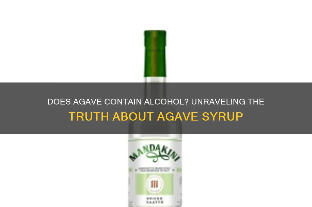 does agave have alcohol in it