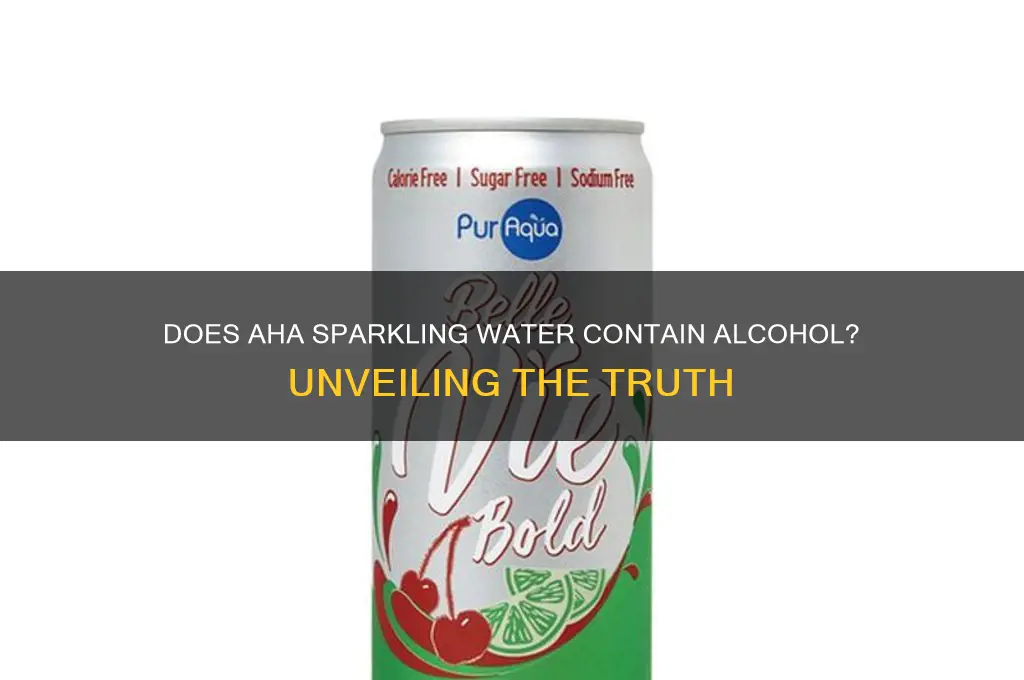 does aha sparkling water have alcohol