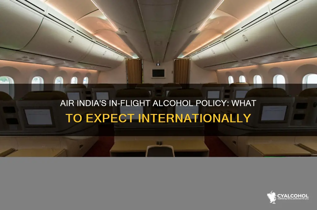 does air india has alcohol on international flights