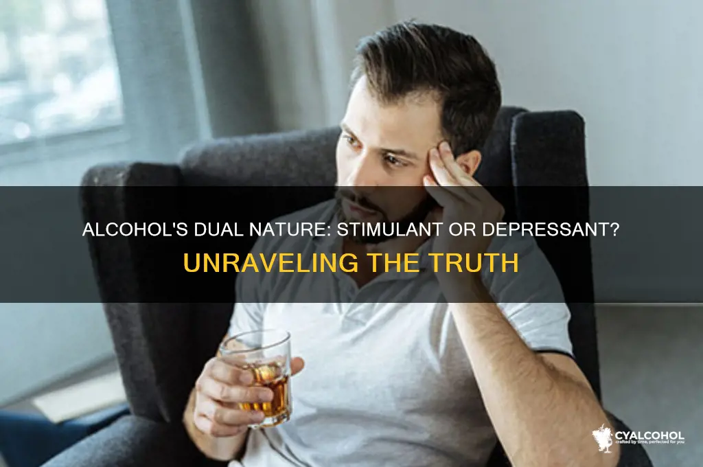 does alcohol act as a stimulant or depressant