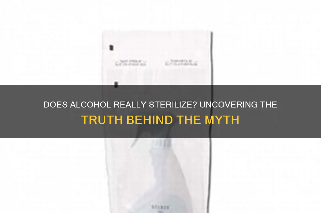 does alcohol actually sterilize