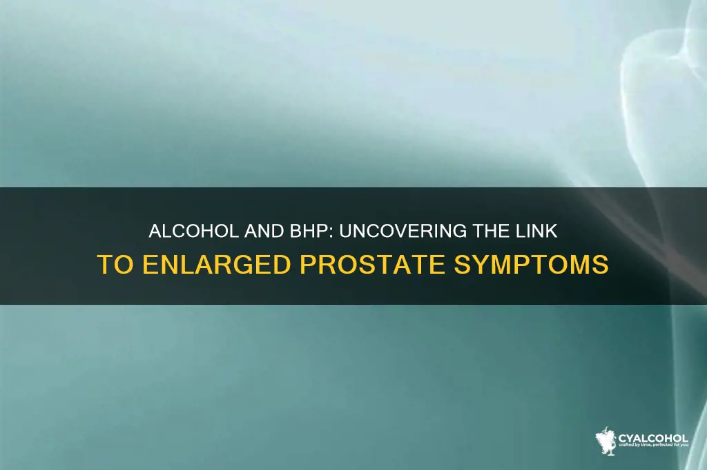 does alcohol aggravate bhp