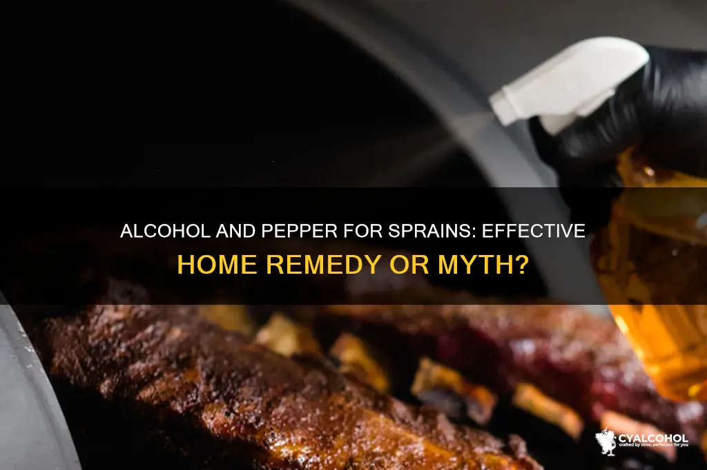 does alcohol and pepper for sprain