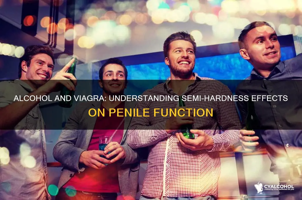 does alcohol and viagra give penis semi hardness